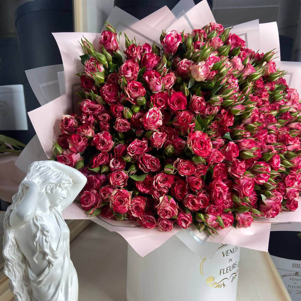 Кустовые розы Файер Воркс от 9 шт.