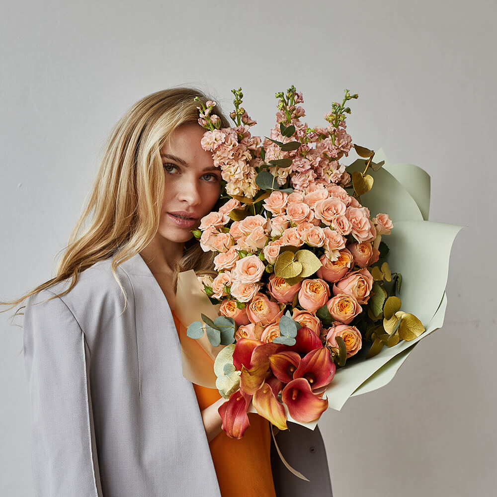 Микс цветов в букете - 41 шт.