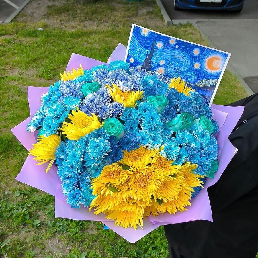 Букет "Звездная ночь" - Ван Гог - 51 шт.