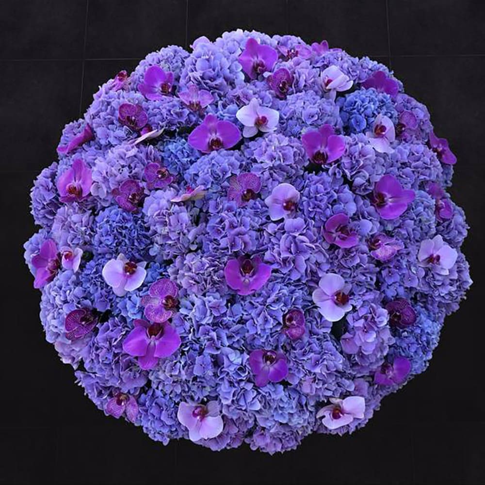 Гортензии с орхидеями - 51 шт.