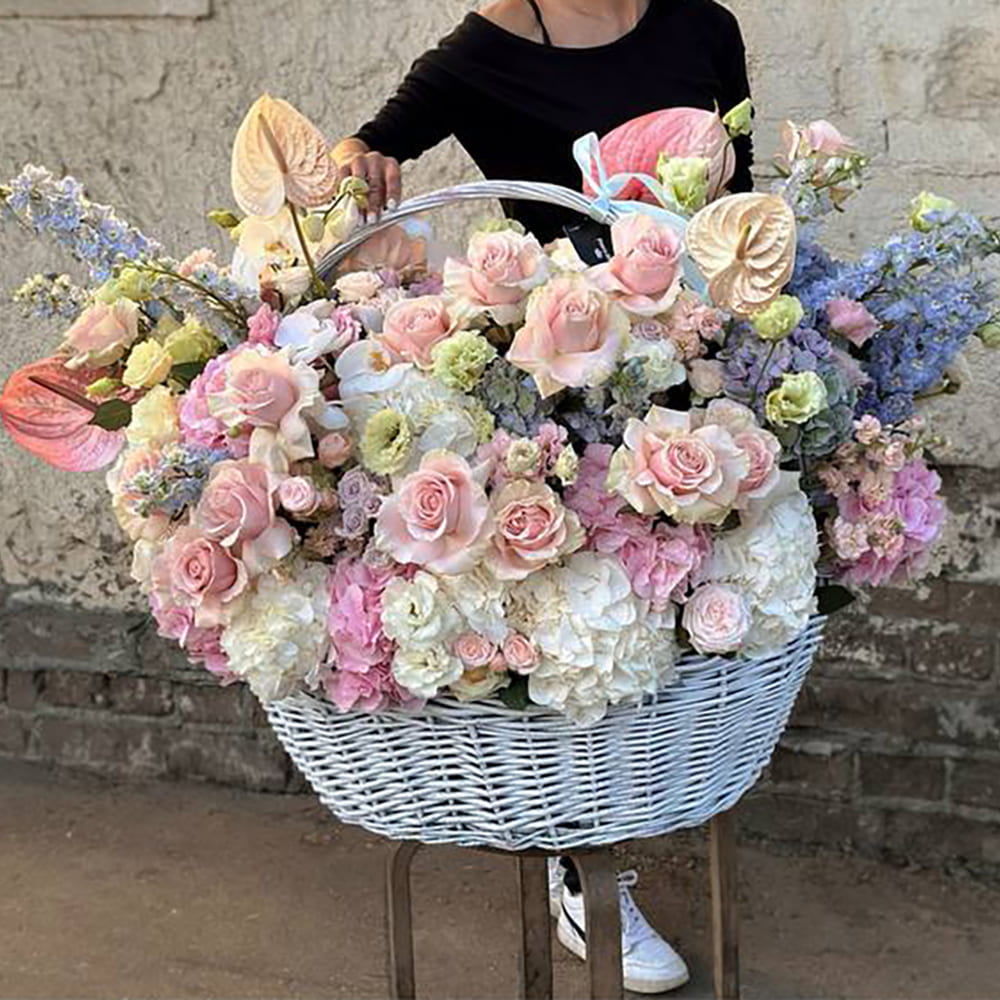 Микс цветов с антуриумом - 101 шт.