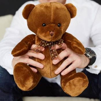 Коричневый мишка 25 см.