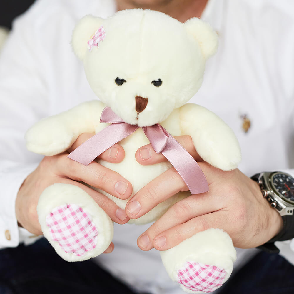 Белый мишка 20 см.