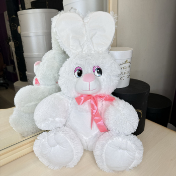 Белый зайчик Ляля - 45 см. Белый зайчик Ляля - 45 см.