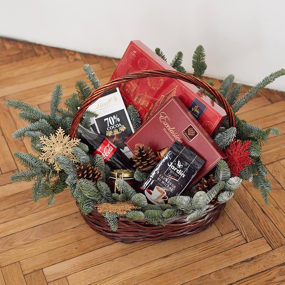 Новогодняя корзина для мужчины - 13 шт.