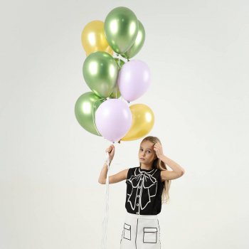 Облако с миксом из хромированных шаров - 11 шт.