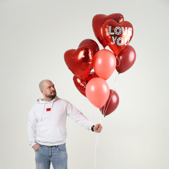 Облако шаров для любимой - 9 шт.