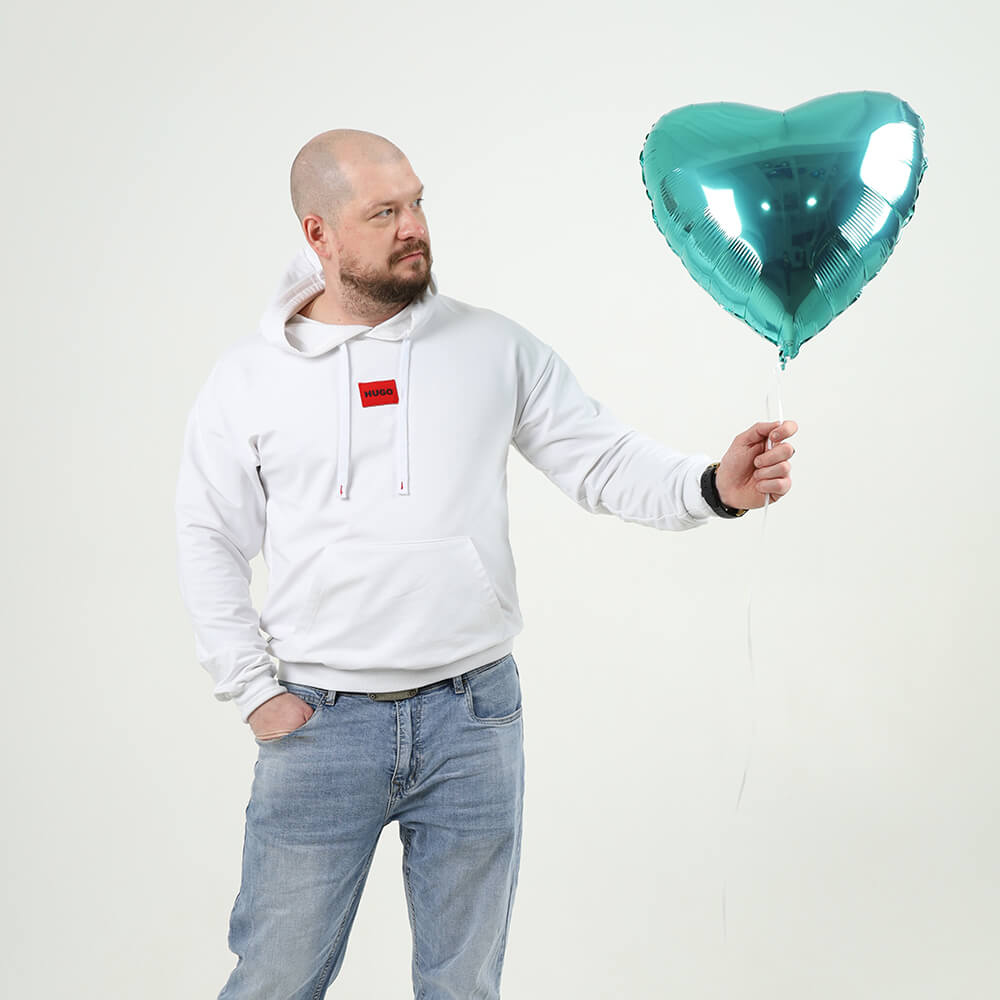 Шар бирюзовое сердце