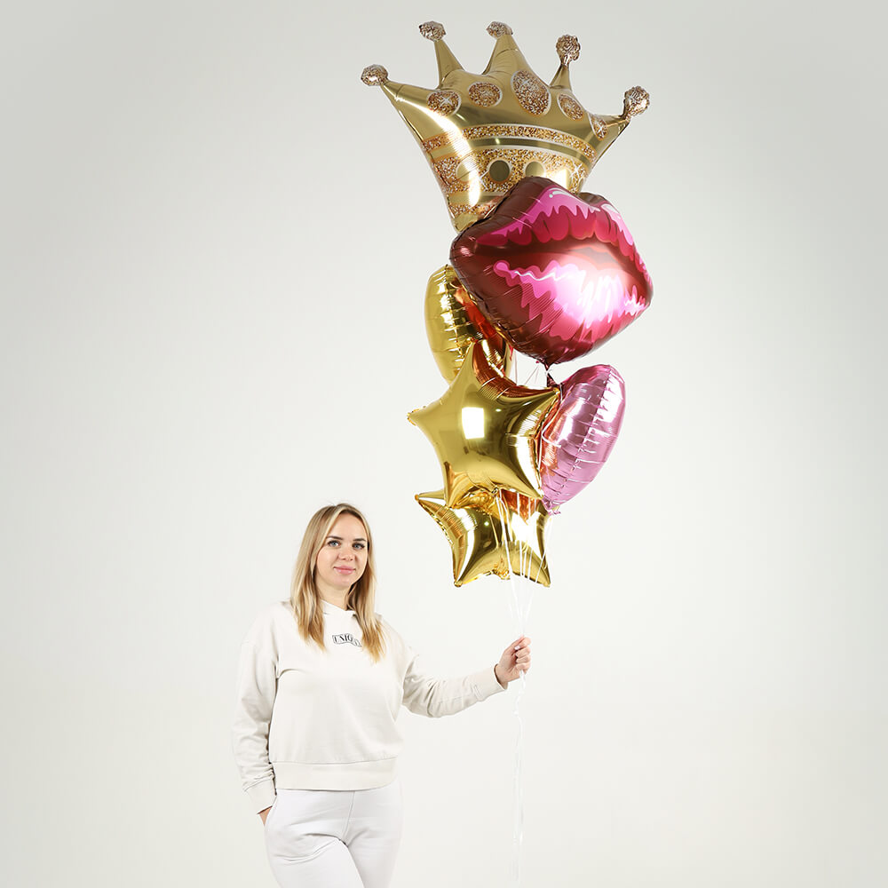 Облако шаров моей королеве - 9 шт.
