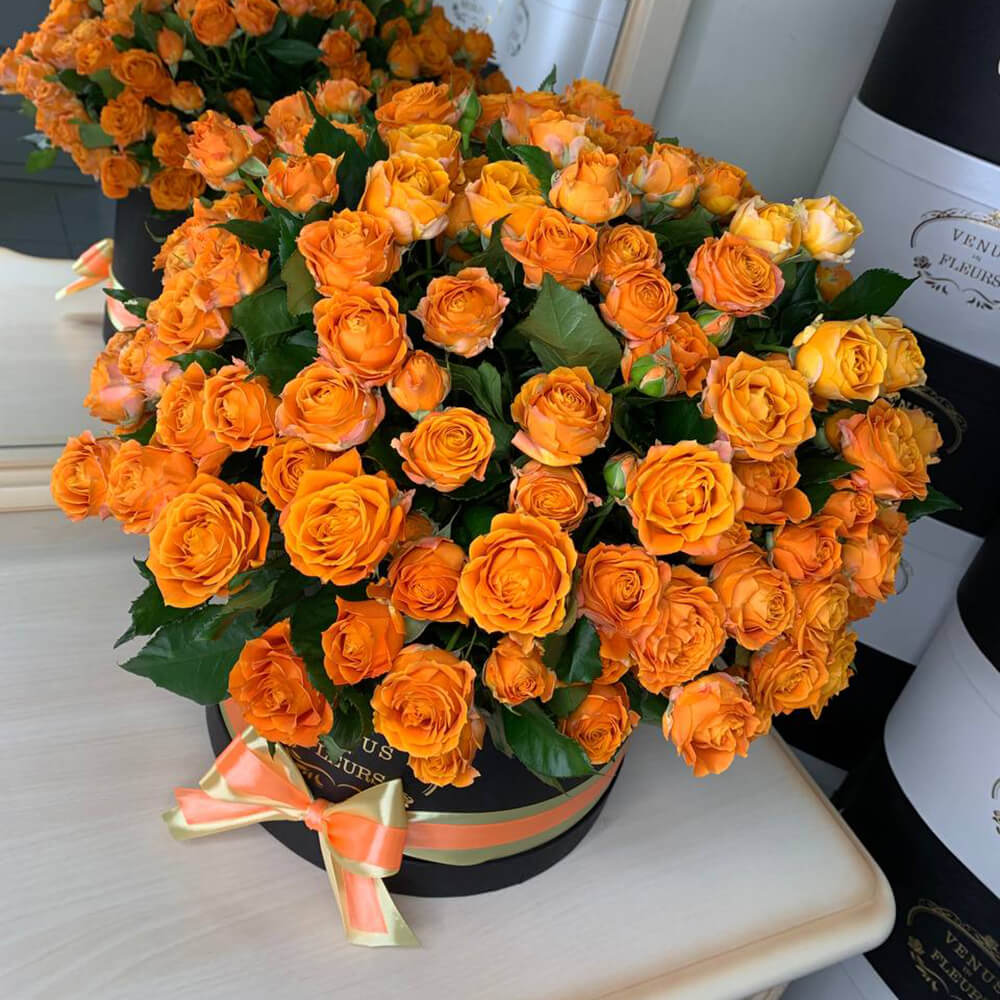 Коралловые кустовые розы от 19 шт.