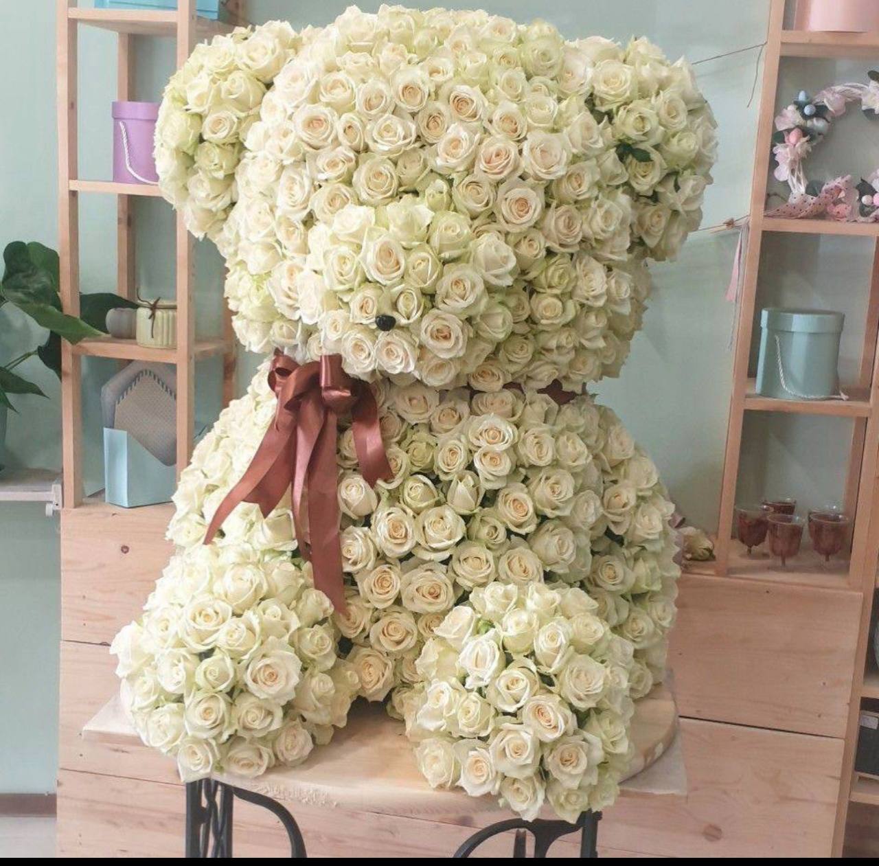 Мишка из роз - 1501 шт.