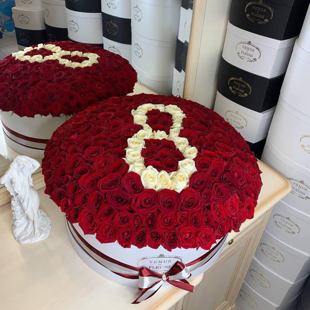 201 красная роза с датой