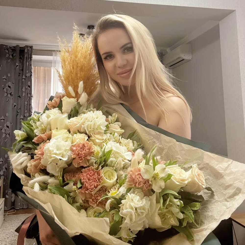 Кофейный микс в букете - 75 шт.