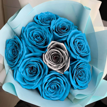 9 небесных роз в букете 9 небесных роз в букете