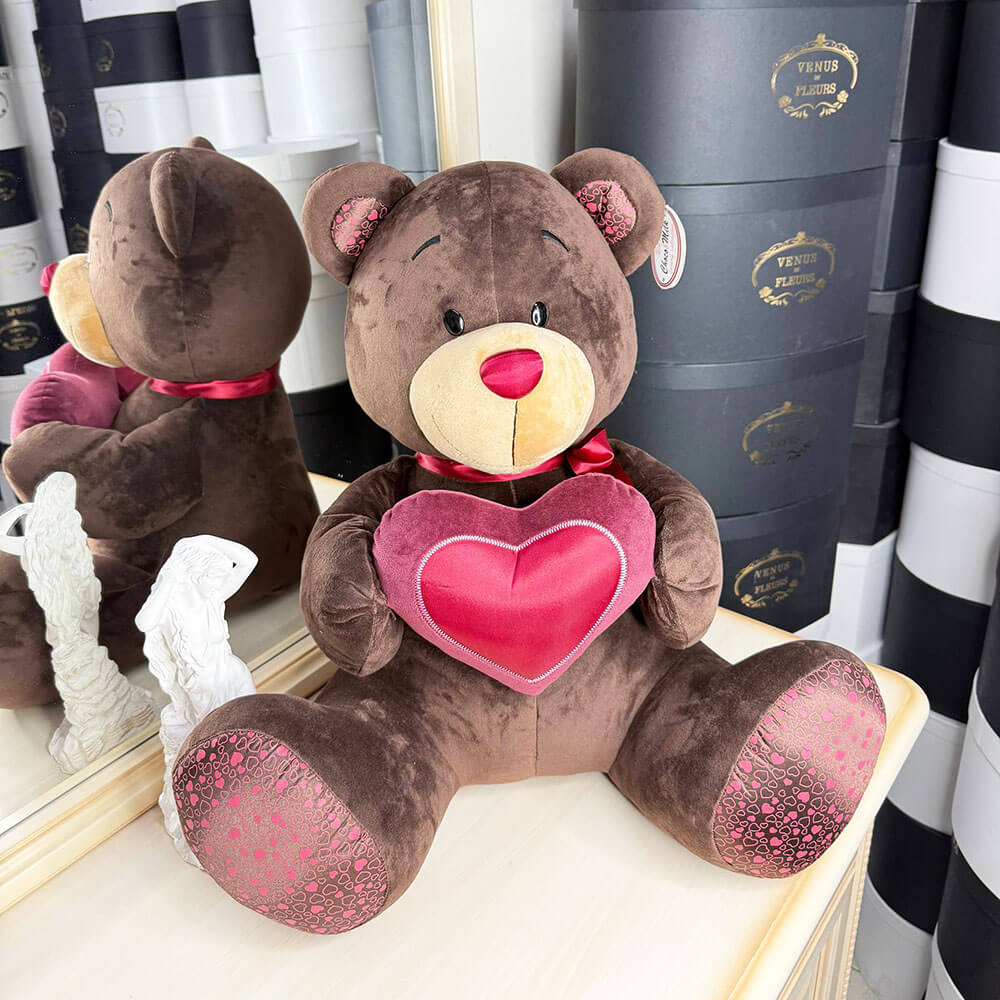 Мишка Феликс молочный - 80 см.