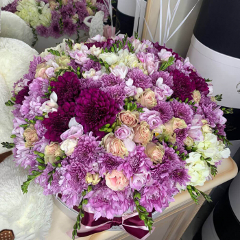 Фиолетовый микс с фрезиями - 105 шт.