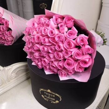 Букет розовых роз от 19 шт.