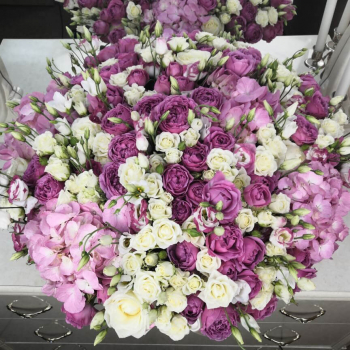 Микс из пионовидных роз от 41 шт.