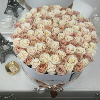 Кофейные розы микс от 19 шт.